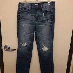 J Crew distressed skinny jeans size 28
